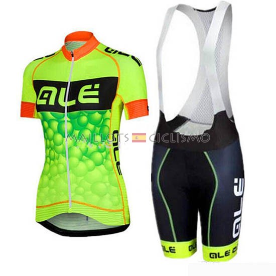 2019 Maillot Mujer ALE Tirantes Mangas Cortas Amarillo